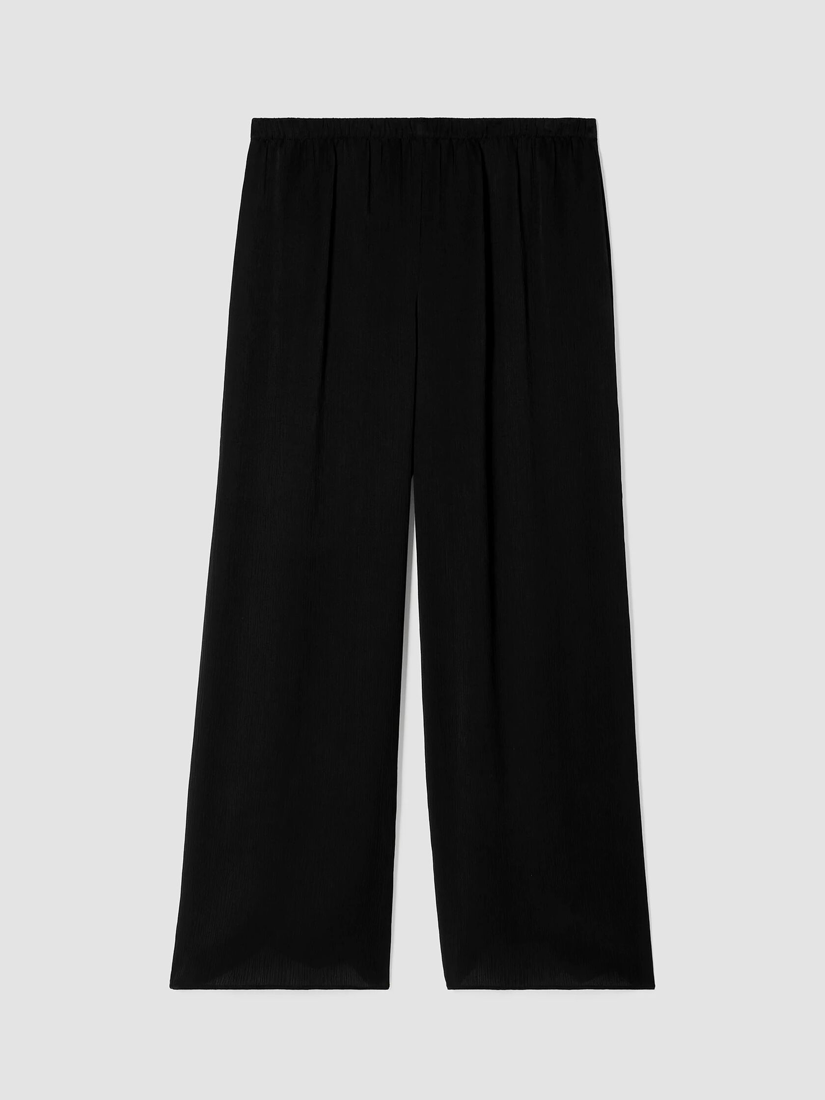 Textured Cupro Wide-Leg Pant