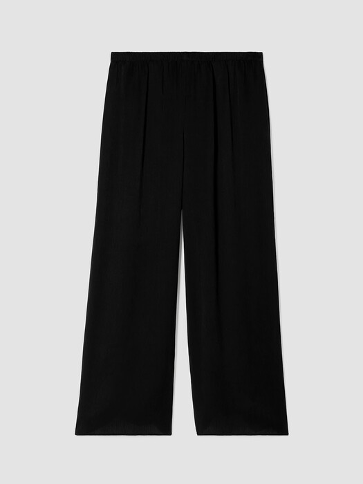 Textured Cupro Wide-Leg Pant