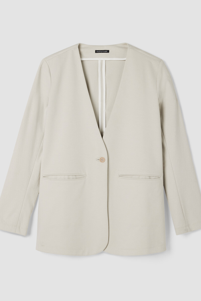 Cotton Blend Ponte V-Neck Blazer Cotton Blend Ponte V-Neck Blazer