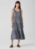 Crushed Silk Tiered Dress