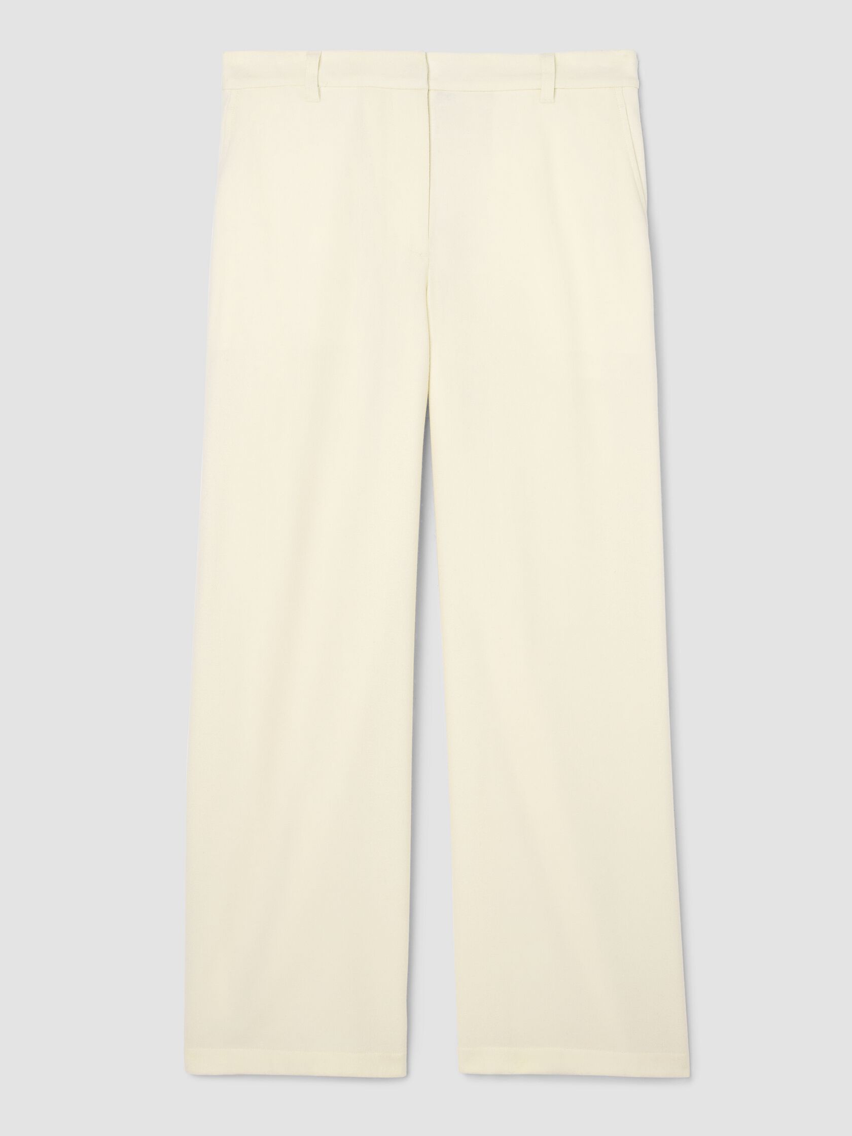 Stretch Wool Crepe Wide-Leg Trouser