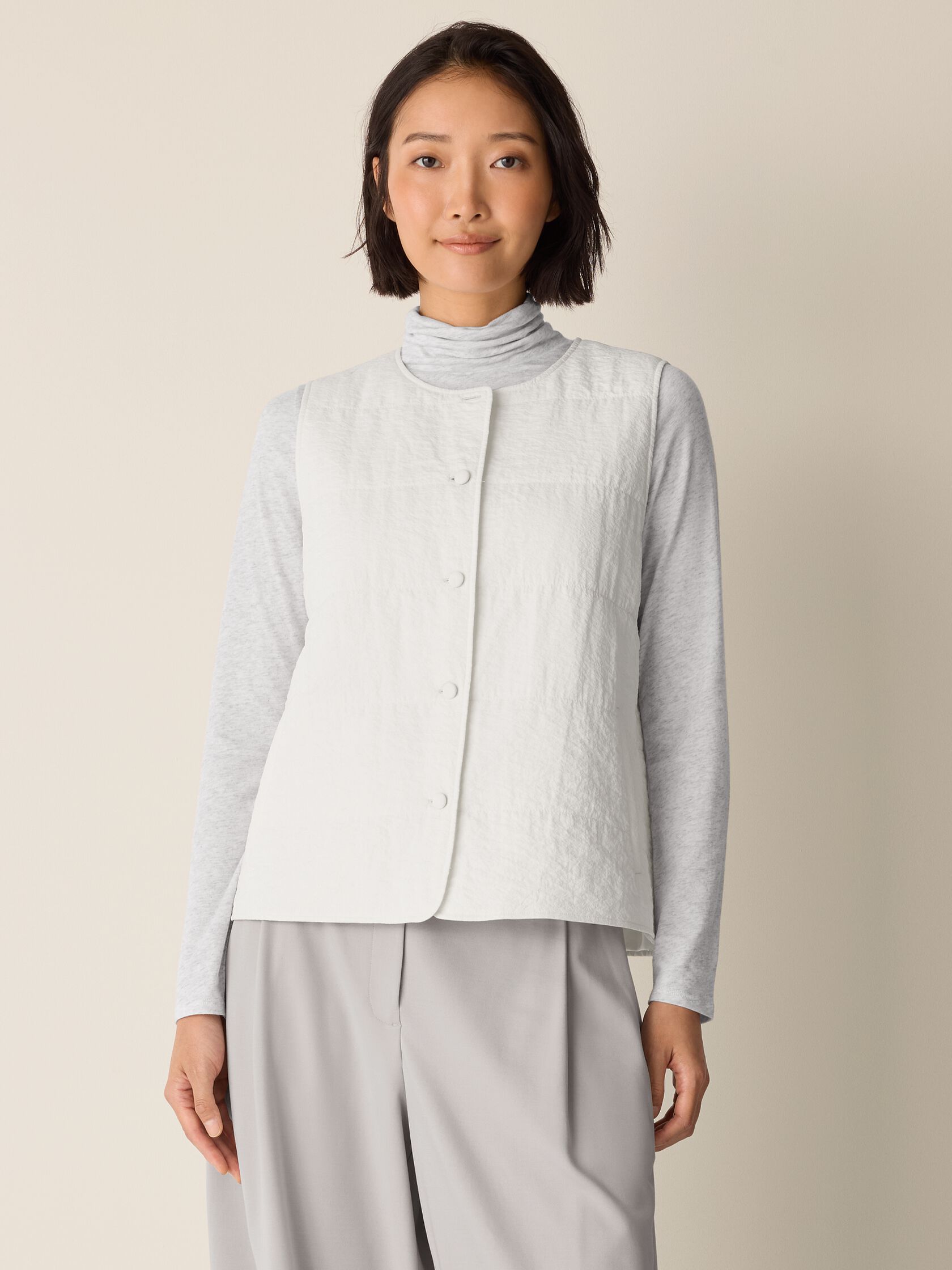 Silk Nylon Quilted Vest