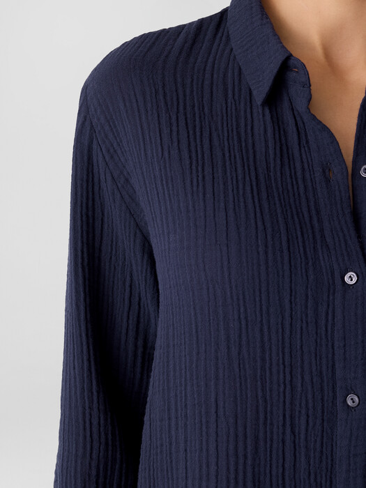 Organic Cotton Lofty Gauze Classic Collar Shirt