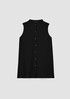 Silk Georgette Crepe Sleeveless Shirt