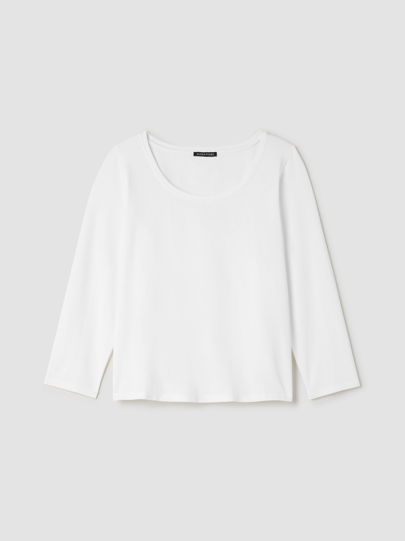 Stretch Jersey Knit Scoop Neck Top