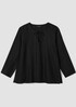 Organic Handkerchief Linen Round Neck Top