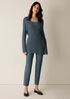 Washable Stretch Crepe Slim Pant