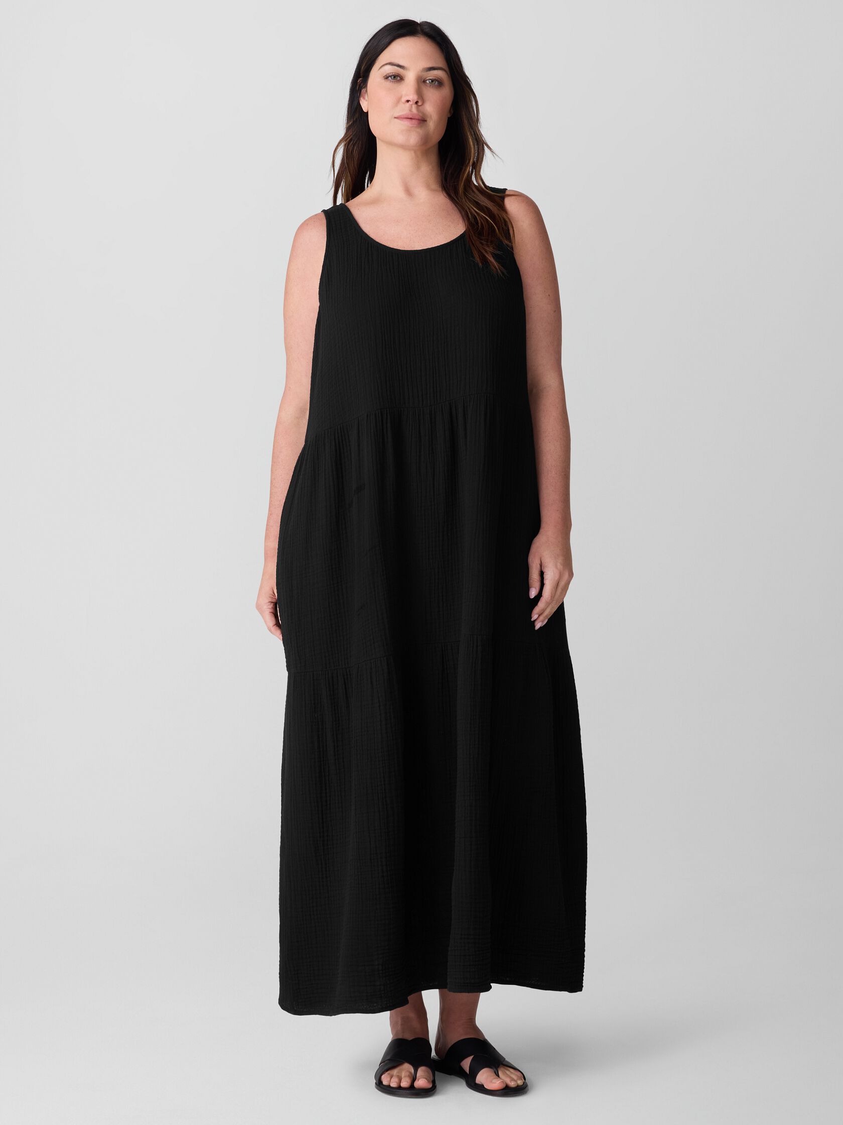 Organic Cotton Lofty Gauze Tiered Dress