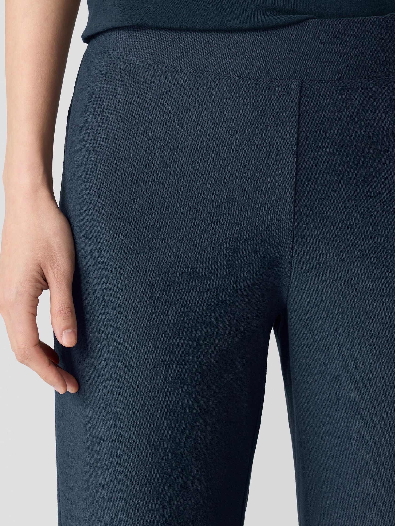 Washable Stretch Crepe Straight Pant