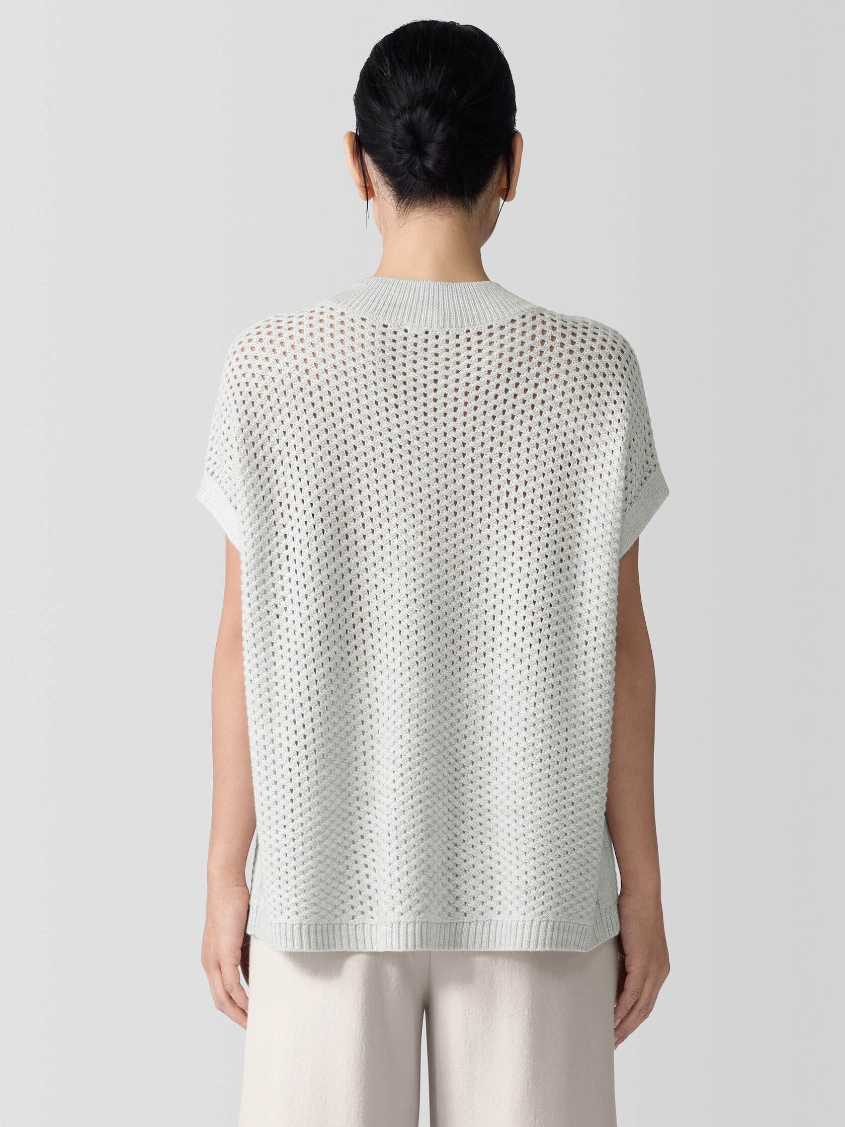 Merino Mock Neck Top in Regenerative Wool