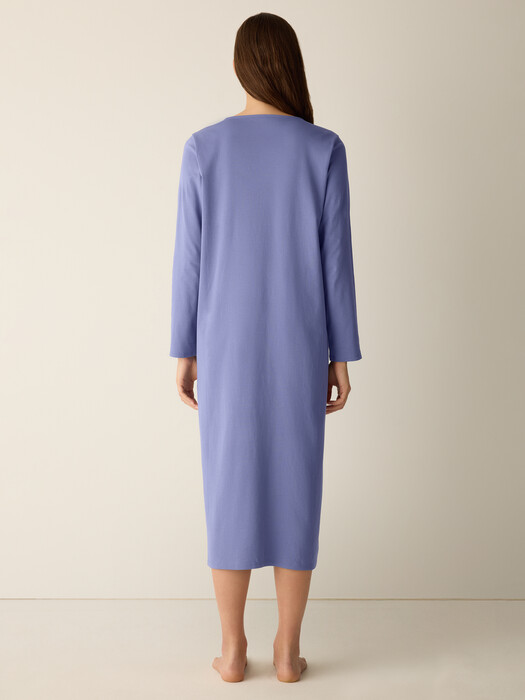 Organic Cotton Interlock V-Neck Sleep Dress