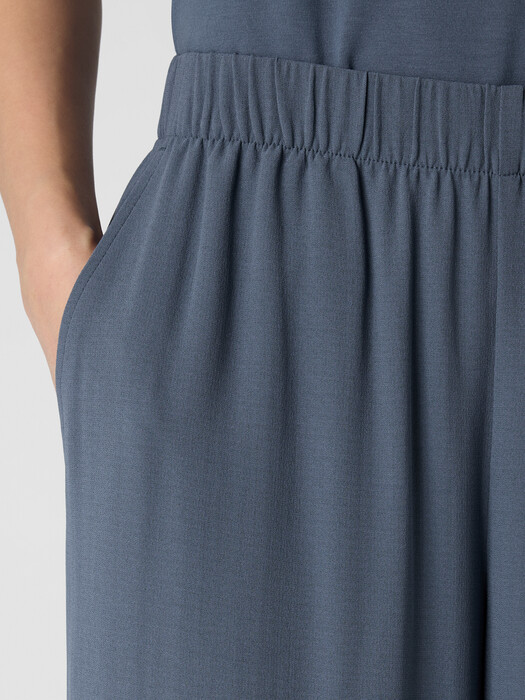 Silk Georgette Crepe Wide-Leg Pant