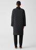 Eggshell Recycled Nylon Round Neck Coat