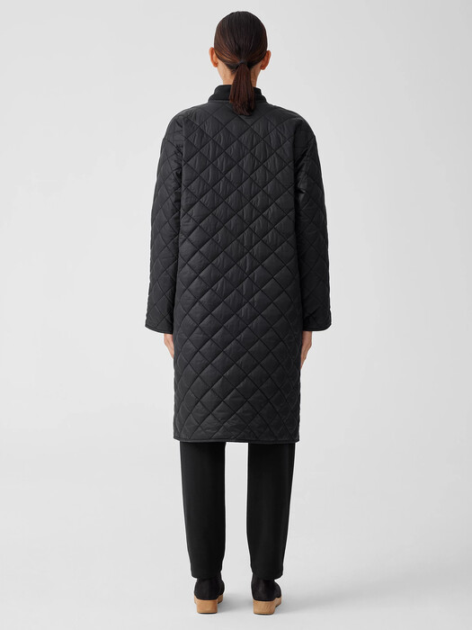Eggshell Recycled Nylon Reversible Coat