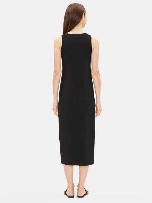 eileen fisher viscose jersey scoop neck long dress Eileen Fisher System Scoop Neck Full Length Dress Viscose Jersey Sz M $198