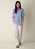 Striped Organic Cotton Poplin Classic Collar Shirt