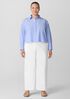 Washed Organic Cotton Poplin Classic Collar Short Shirt