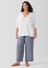 Organic Linen Cotton Slub V-Neck Top