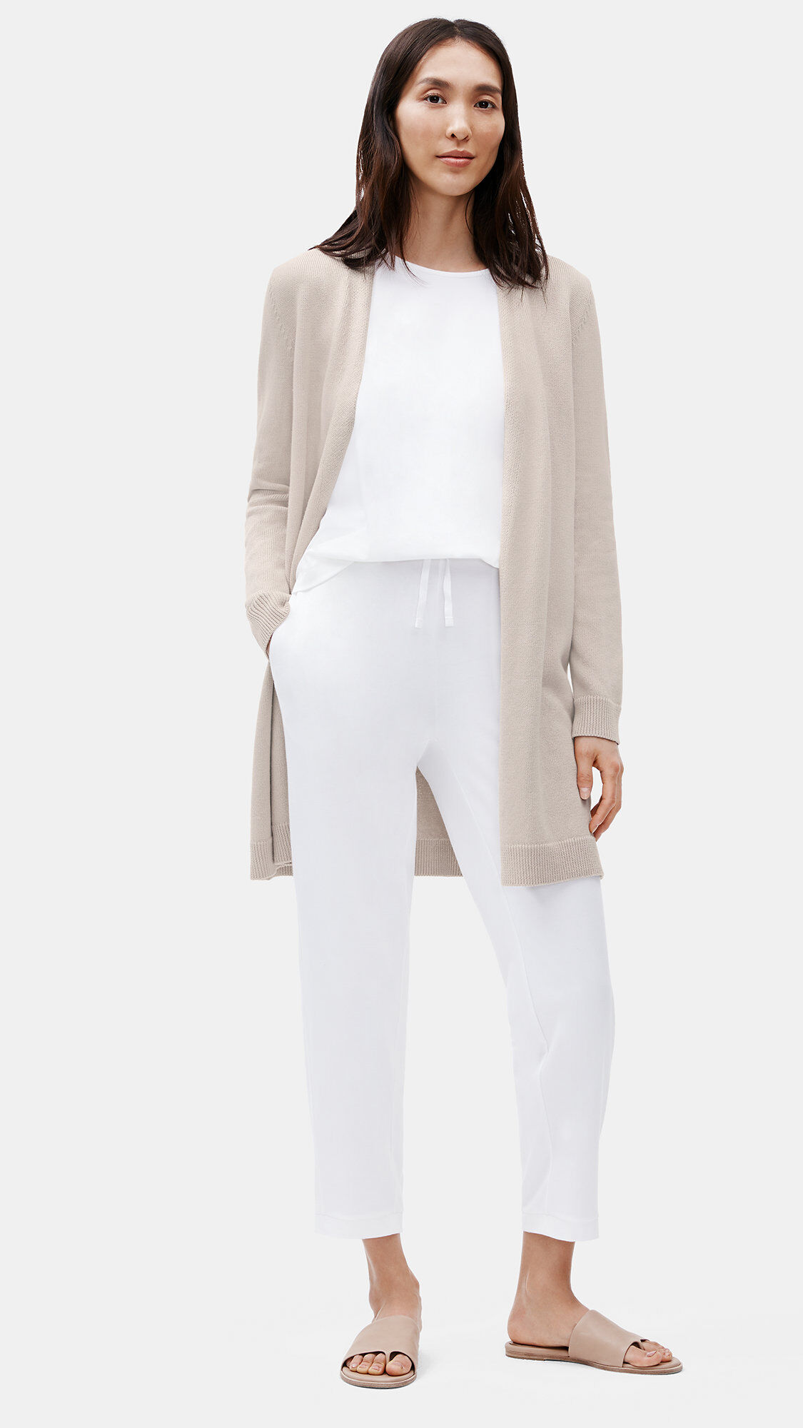 Organic Linen Cotton Long Cardigan