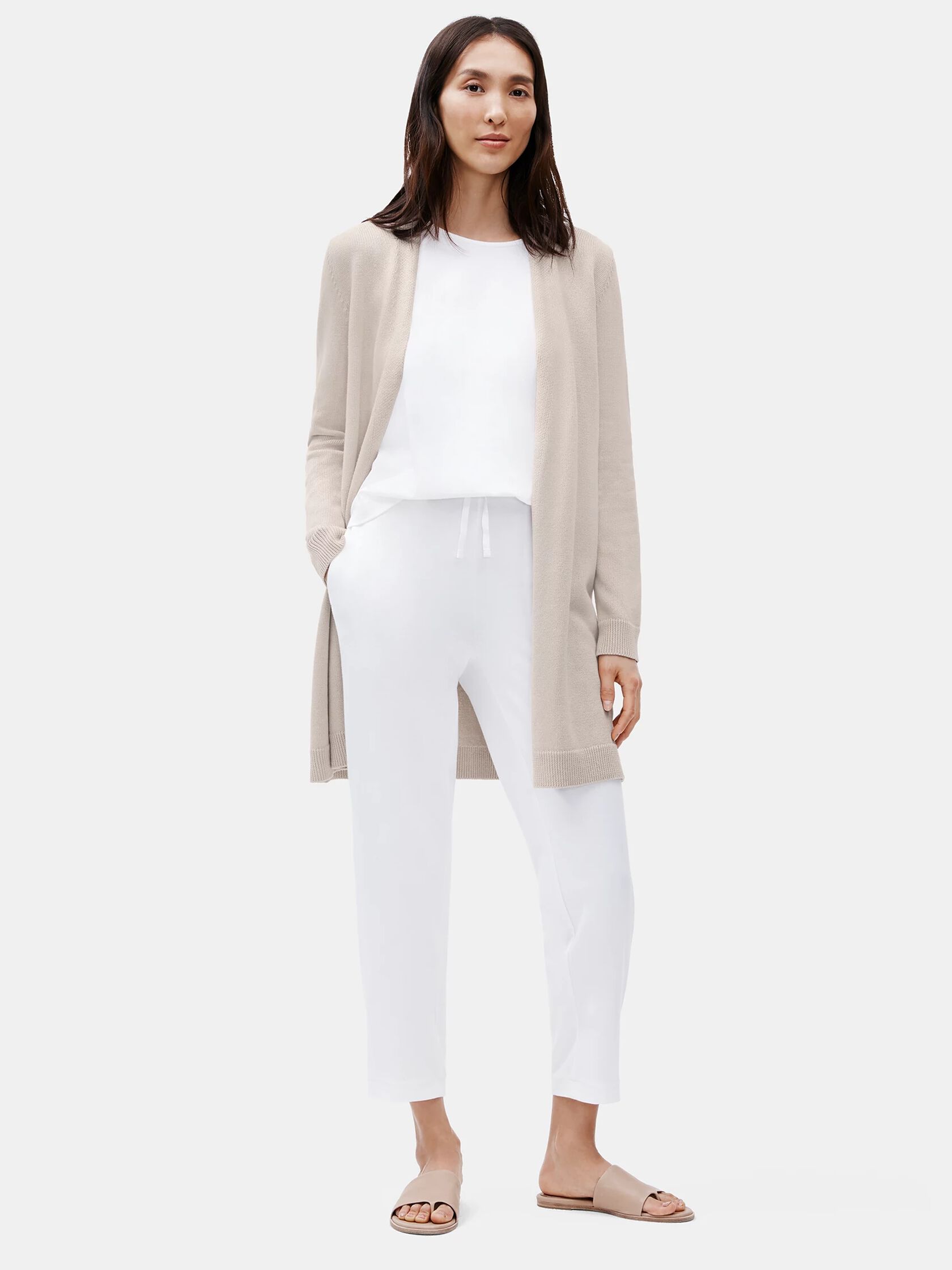 Organic Linen Cotton Long Cardigan