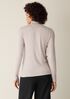Mélange Sheer Cotton Blend Knit Turtleneck Top
