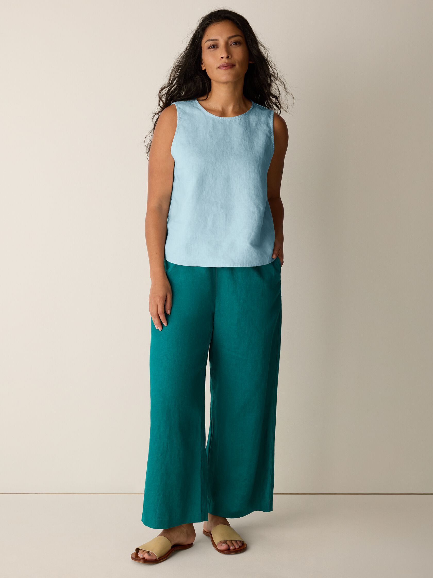 Organic Linen Wide-Leg Pant