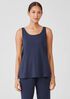 Organic Cotton Interlock Scoop Neck Sleep Tank