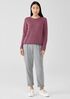 Peruvian Cotton Blend Jewel Neck Top