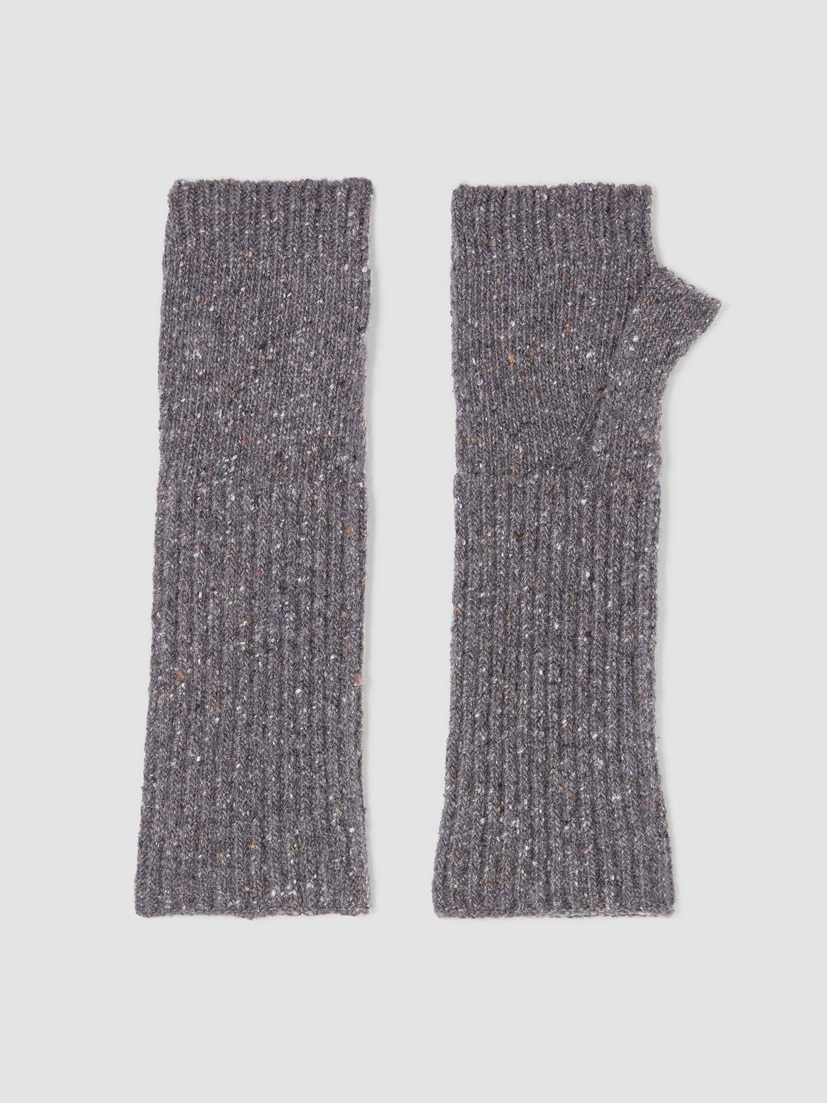 Recycled Cashmere Wool Tweed Glovelettes