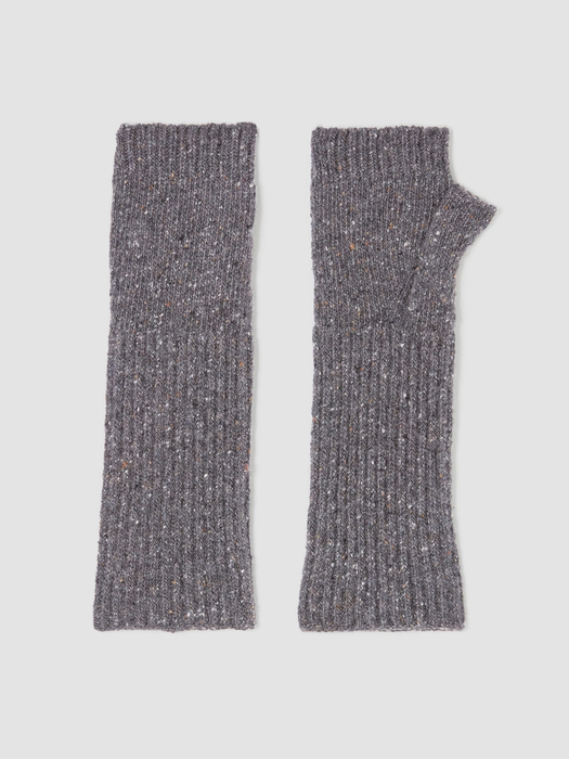 Recycled Cashmere Wool Tweed Glovelettes