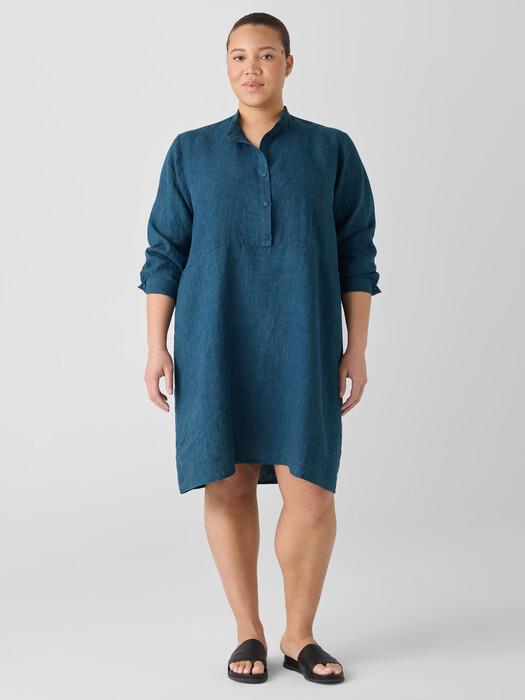 Washed Organic Linen Délavé Shirtdress