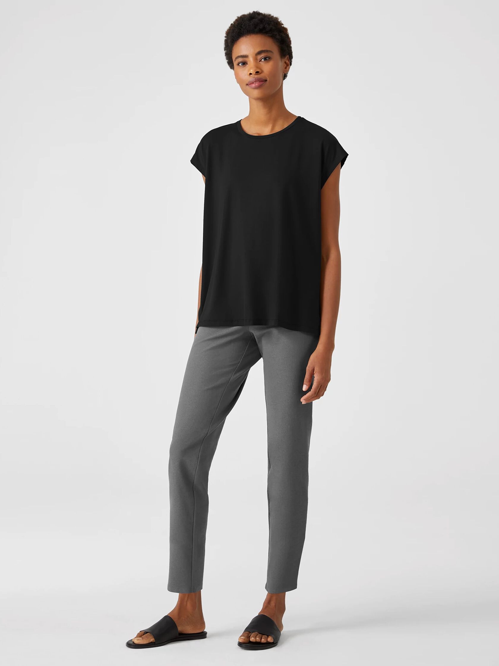 Fine Jersey Crew Neck Top