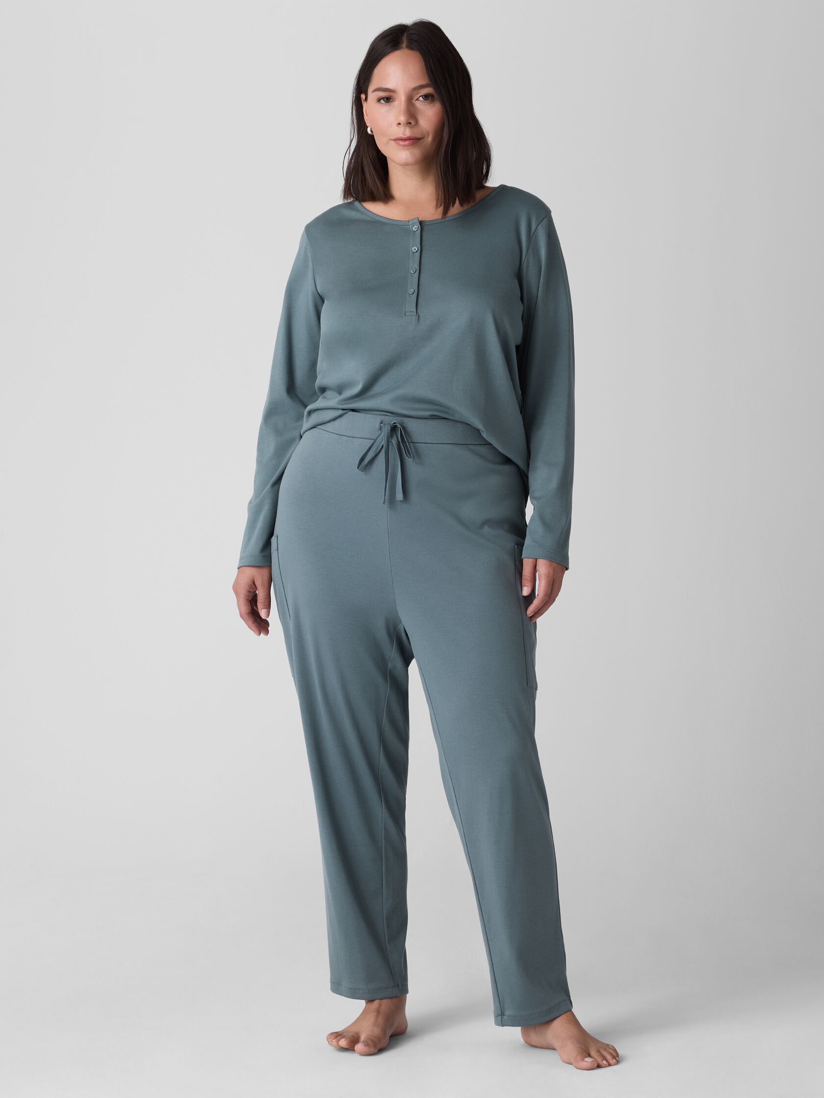 Organic Cotton Interlock Slouchy Sleep Pant