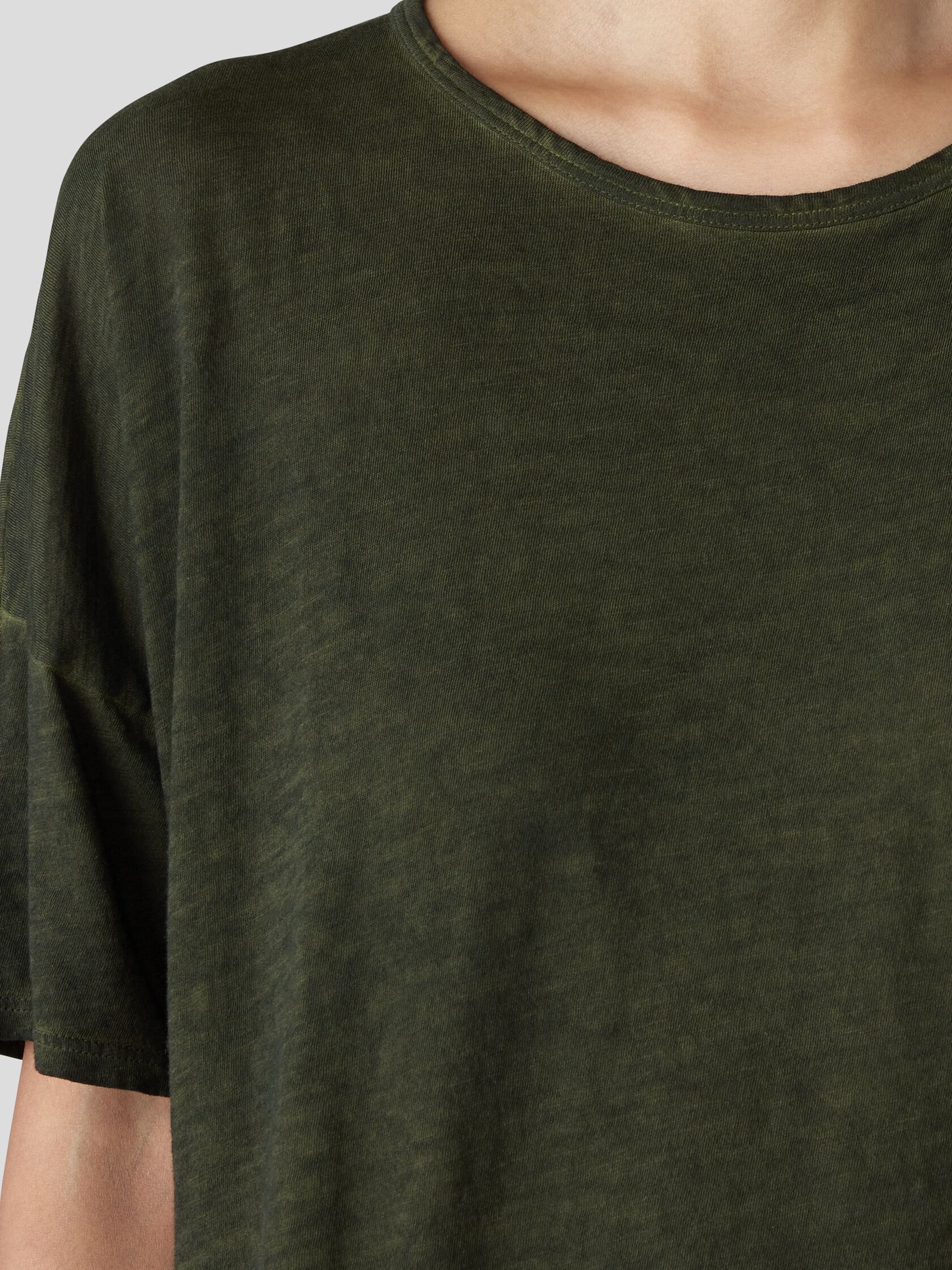 Organic Cotton Hazy Slub Crew Neck Tee