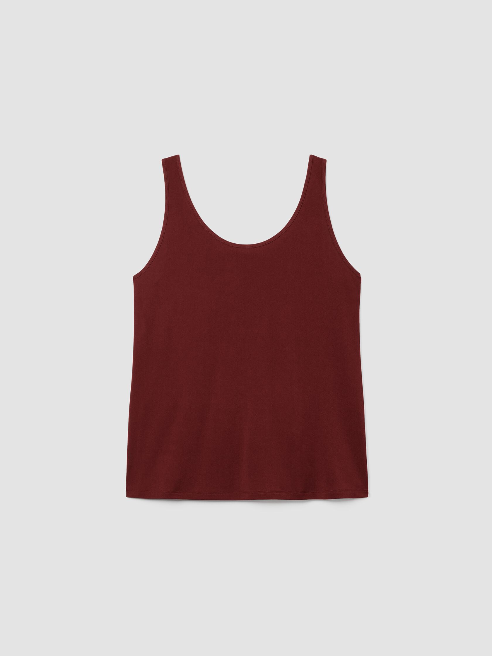 Stretch Silk Jersey Scoop Neck Tank