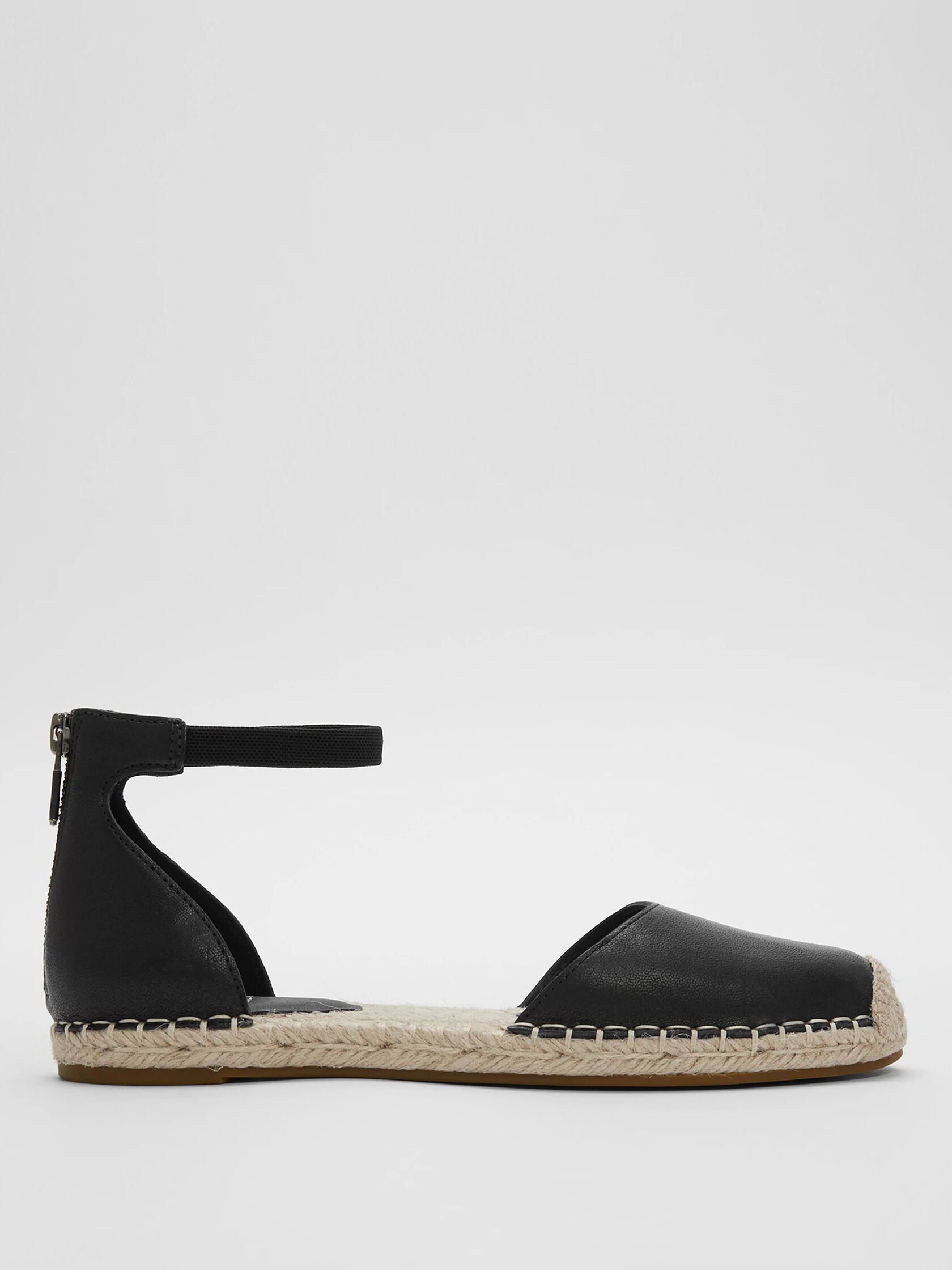 Lala Tumbled Leather Espadrille Flat