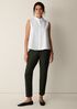 Washable Stretch Crepe Slim Pant