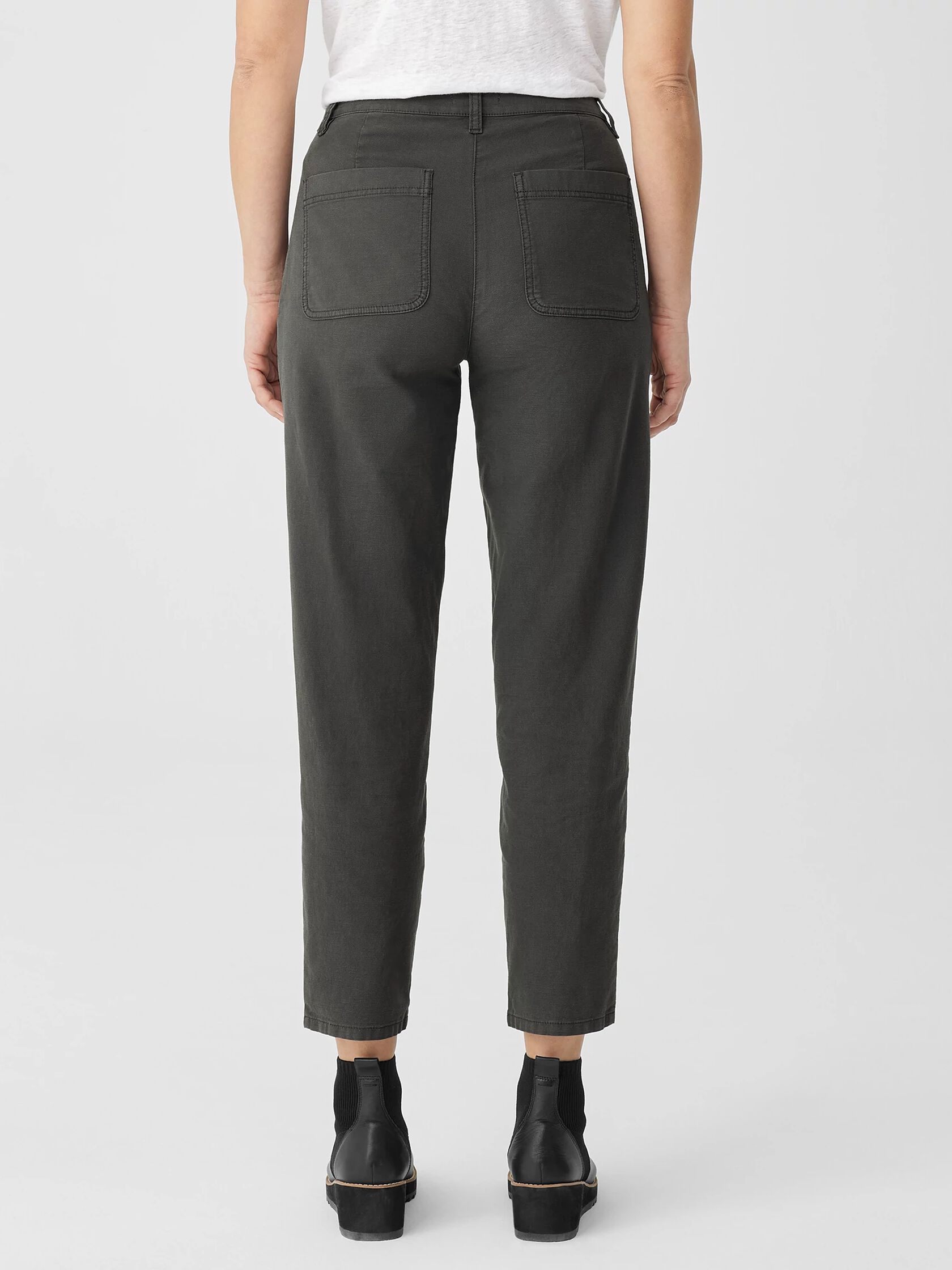 Cotton Hemp Stretch Tapered Pant