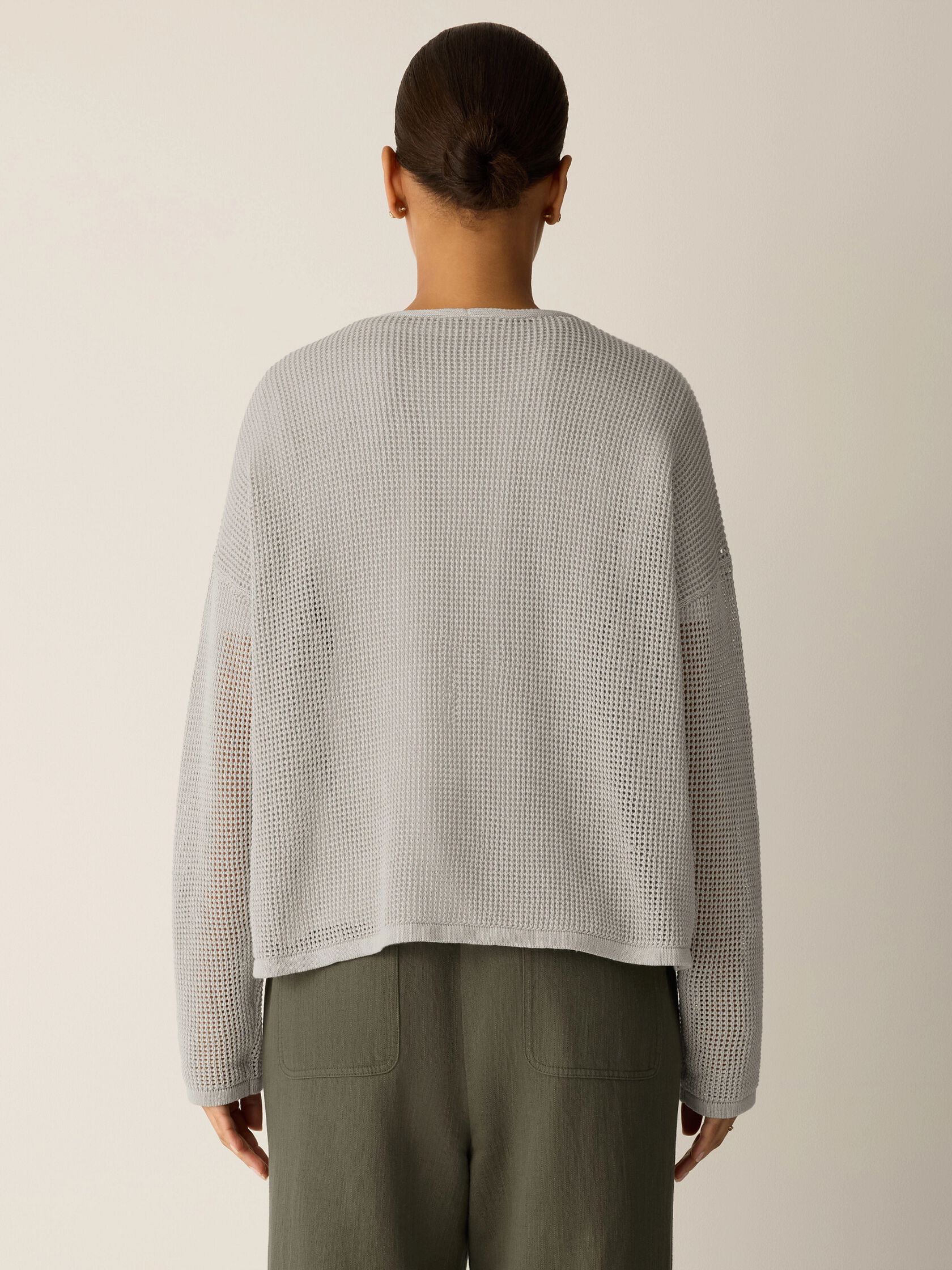 Organic Linen Cotton V-Neck Box-Top