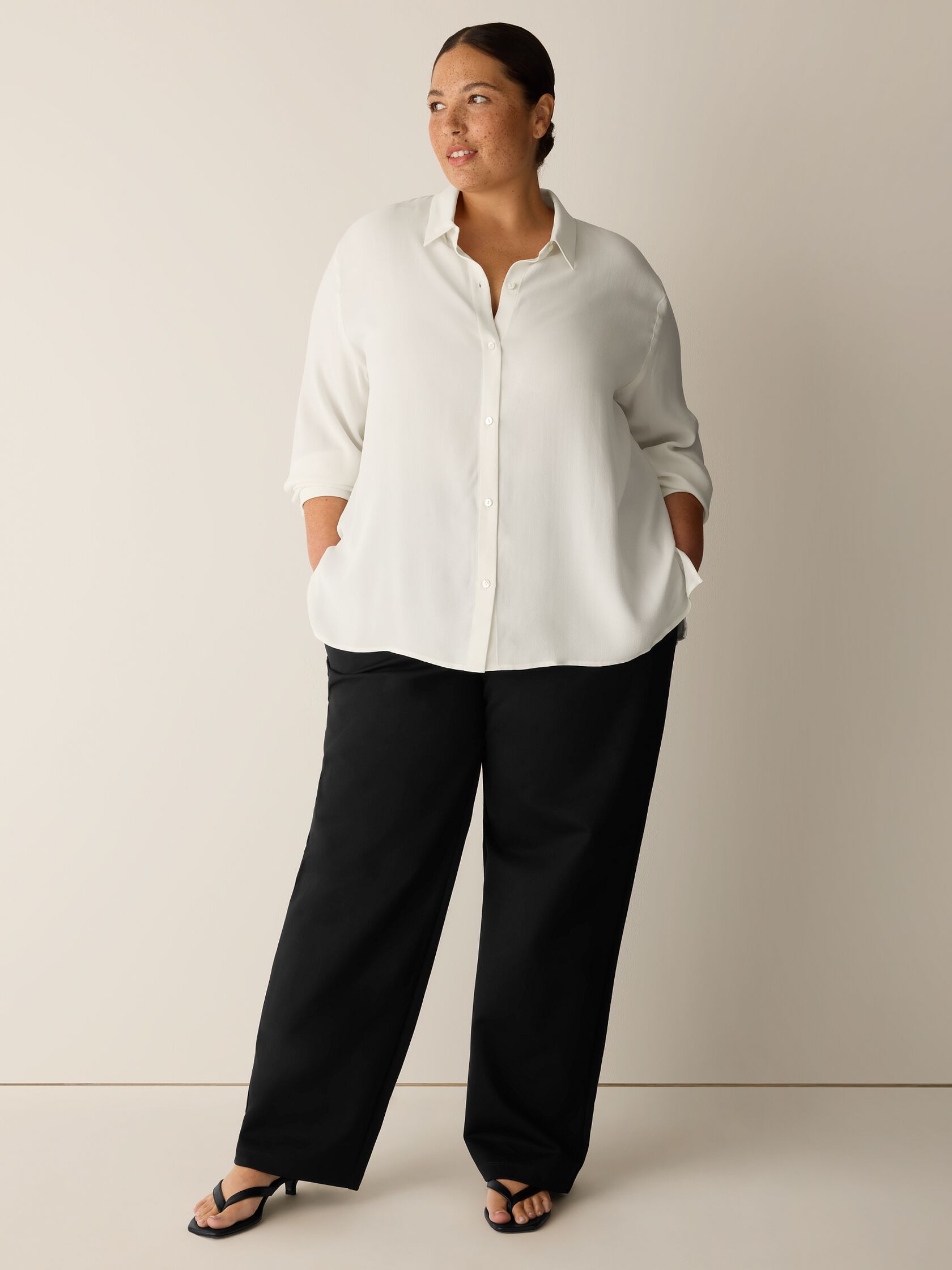 Washable Flex Ponte Straight Trouser Pant