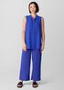 Silk Georgette Crepe Sleeveless Shirt