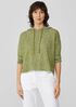 Organic Cotton Linen Slub Hooded Top