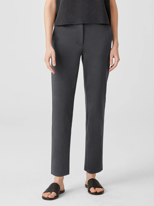 Organic Cotton Ponte Slim Pant