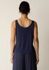 Stretch Silk Jersey Scoop Neck Tank