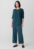 Cashmere Silk Boucle Bliss Crew Neck Long Top