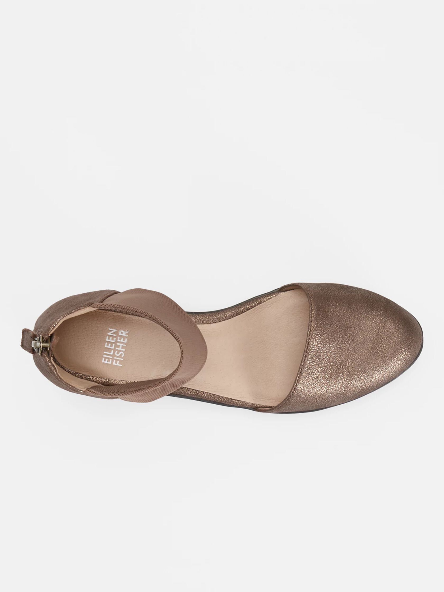 Mesh Metallic Suede Wedge