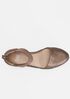 Mesh Metallic Suede Wedge