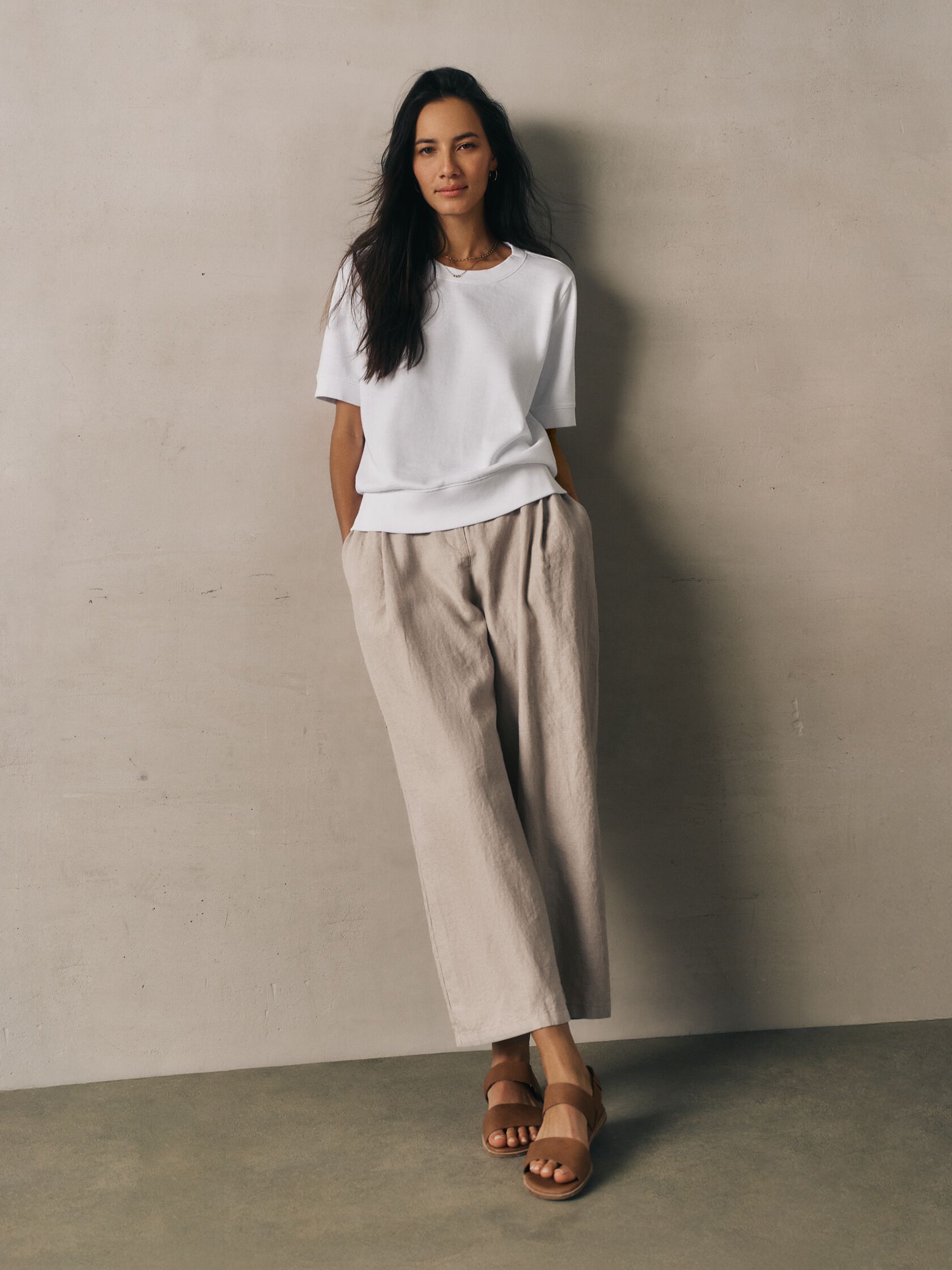 Garment-Dyed Organic Cotton Terry Wedge Tee