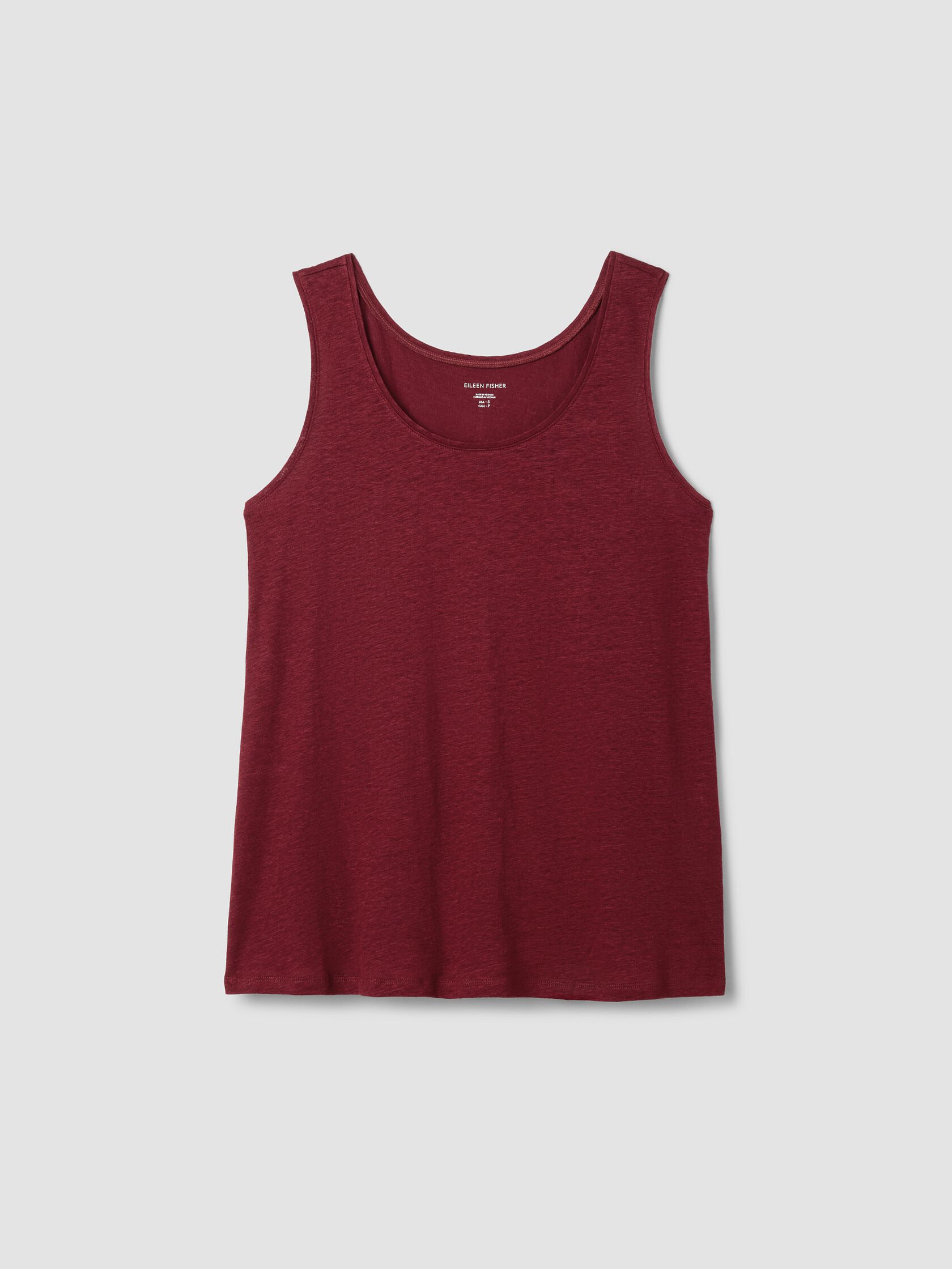 Organic Linen Jersey Scoop Neck Tank