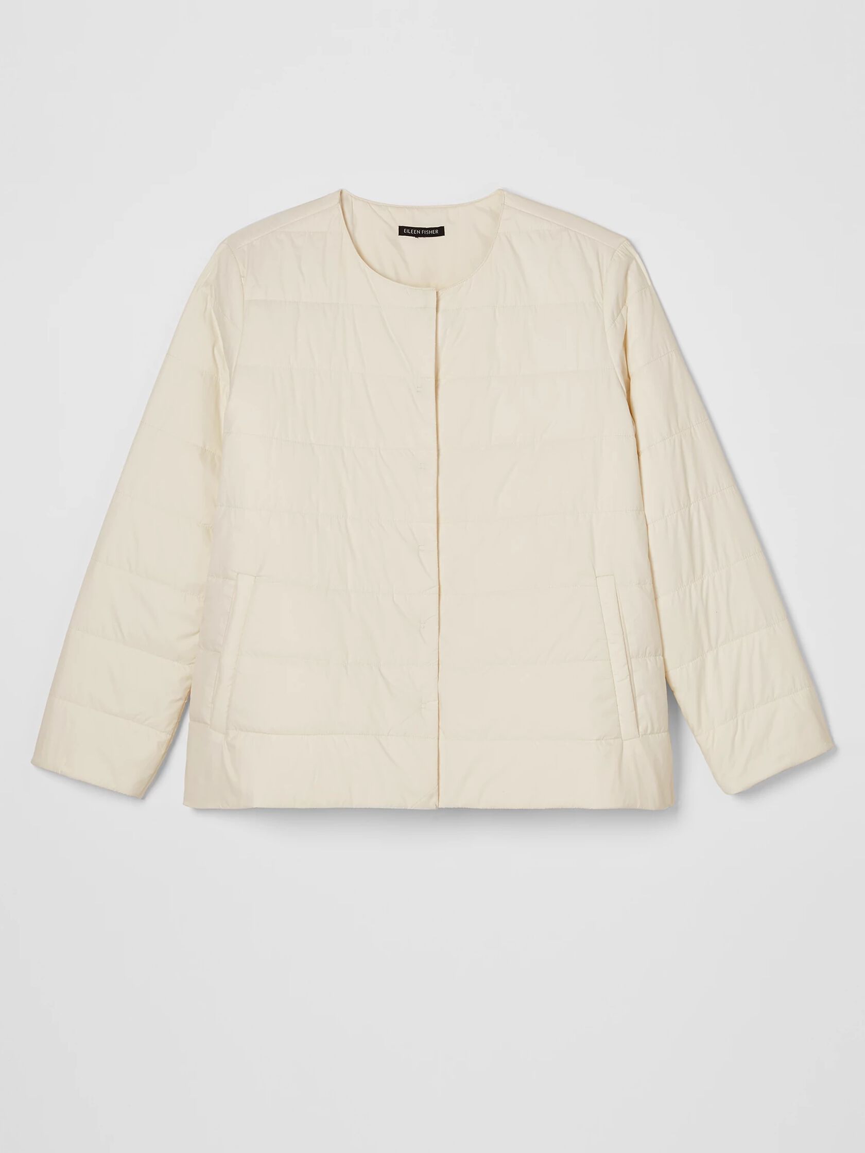 Eggshell Recycled Nylon Quilted Jacket